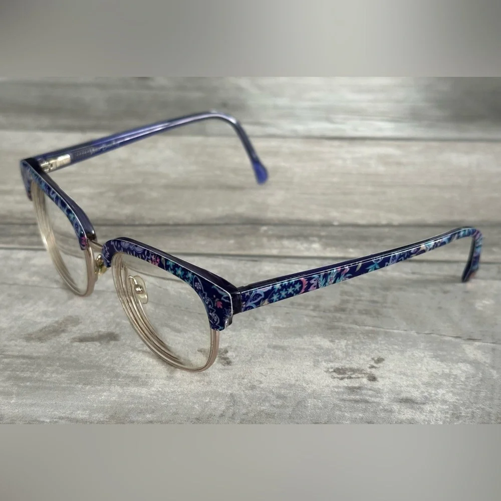 VERA BRADLEY LUNA FRENCH PAISLEY PURPLE GOLD 48-16-135 FLEX HINGE Child Frame